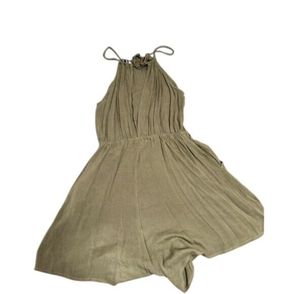 H&M Divided Pants - H&M Divided Olive Green Halter Romper Womens Size 10 Lightweight & Flowy